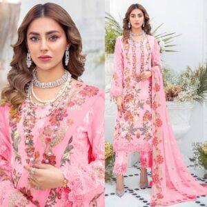 সফ্ট জর্জেট কাপড়ের ফোর পিচ ড্রেস