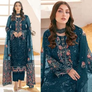 সফ্ট জর্জেট কাপড়ের ফোর পিচ ড্রেস