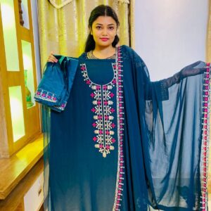 সফ্ট জর্জেট কাপড়ের ফোর পিচ ড্রেস
