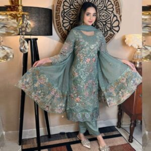 সফ্ট জর্জেট কাপড়ের ফোর পিচ ড্রেস
