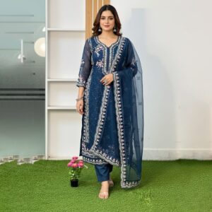সফ্ট জর্জেট কাপড়ের ফোর পিচ ড্রেস