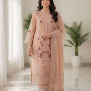সফ্ট জর্জেট কাপড়ের ফোর পিচ ড্রেস