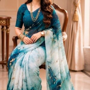 ডিজিটাল প্রিন্টের সফটসিল্ক শাড়ি