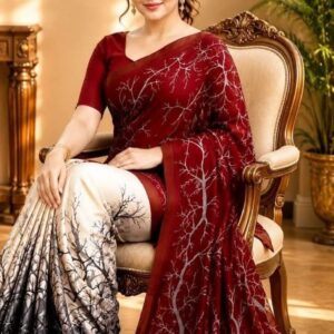 ডিজিটাল প্রিন্টের সফটসিল্ক শাড়ি